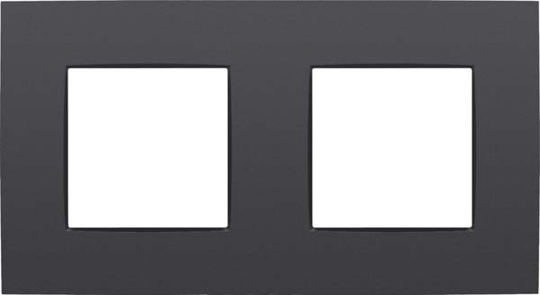 Plaque de finition Niko double horizontal intense anthracite