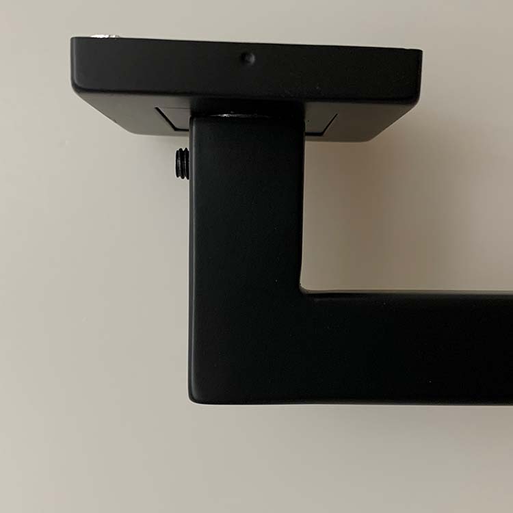 Poignée de porte Falgo noir mat carré + rosace inclus 1 paire