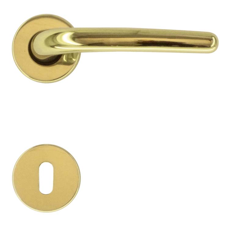 Poignée de porte pro ancona cuivre rosace barbe