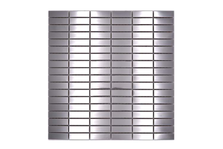 Mosaïque rectangle argent brillant 29,8x30,5cm
