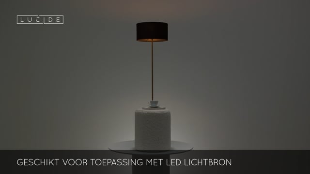 Lucide TONDO - Lampadaire - Ø 38 cm - 1xE27 - Or Mat / Laiton