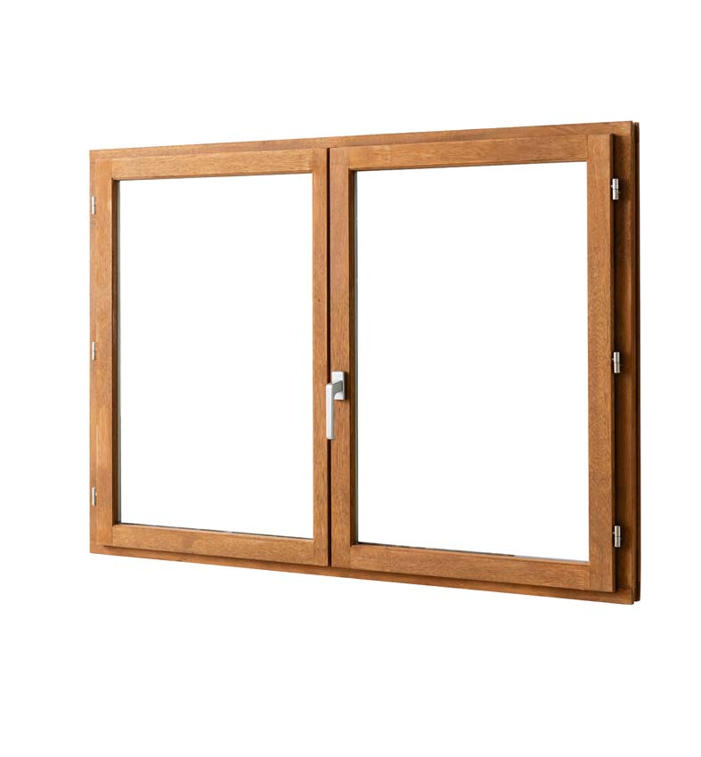 Draairaam 2-vleugel Trae Meranti hout 55mm naturel B1400xH1000mm rechts opendraaiend