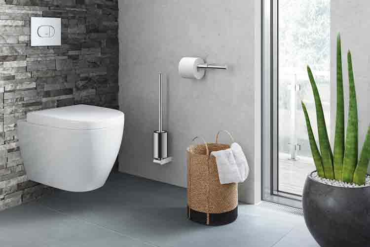 Zack WC-borstelhouder wandmontage Atore B8.9 H52 D11.9 cm blinkend