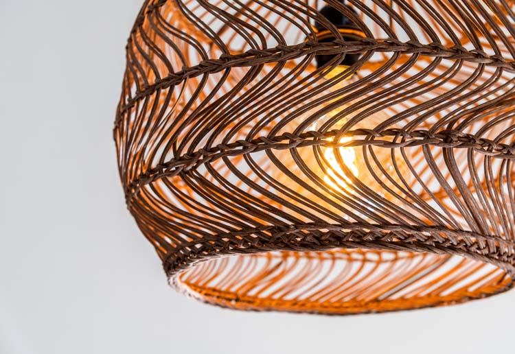 Lucide MOLOKO - Hanglamp - Ø 40 cm - 1xE27 - Okergeel