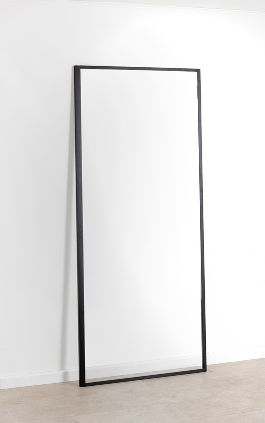 Vaste douchewand Ulani klaar glas/zwart profiel 88-89x200cm