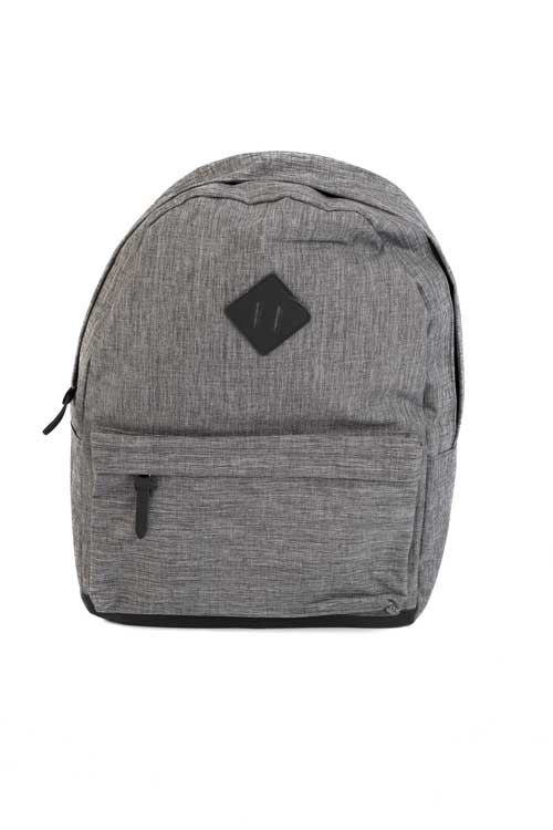 Sac à dos Pongee gris avec compartiment ordinateur portable polyestre 