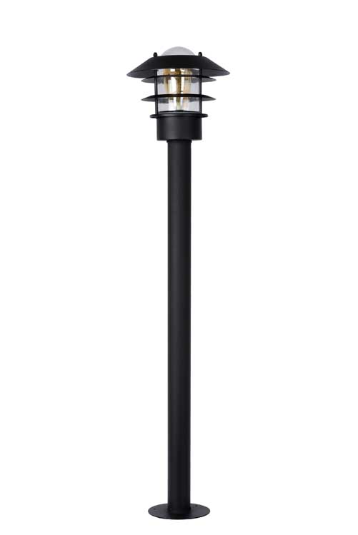 Lucide ZICO - Lantaarnpaal Buiten - Ø 21,8 cm - E27 - IP44 - Zwart