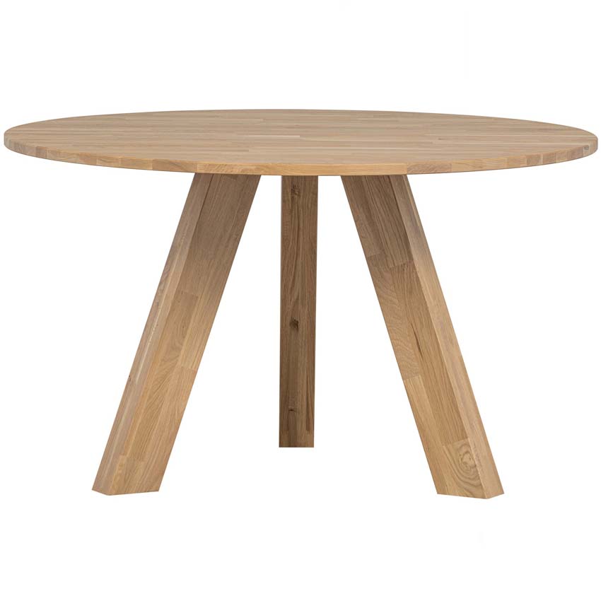 Table Marbella en chêne ronde Ø129cm