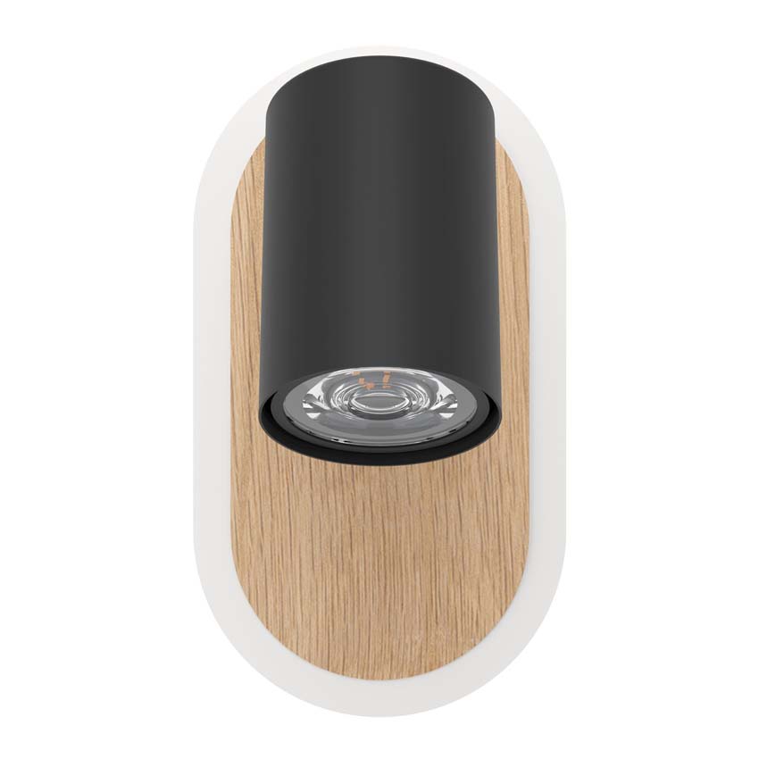 Wandlamp - Zwart/bruin - 18x14x10cm - Dimbaar - LED - 1x7W - 850lm - 3000K