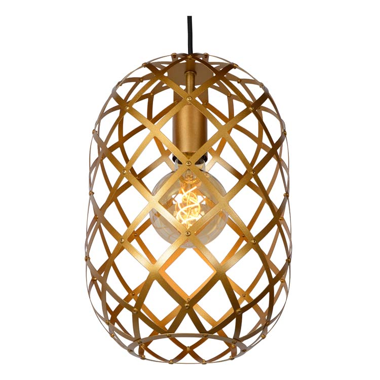 Lucide WOLFRAM - Suspension - 3xE27 - Or Mat / Laiton