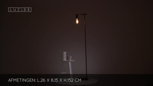 Lampadaire retro - 1xE27 - 40W - Noir Lampadaire retro - 1xE27 - 40W - Noir