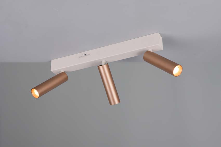 Spot en saillie - Brun café - 44x17,5x4cm - Dimmable - LED - 3x5,5W - 2300-4000K