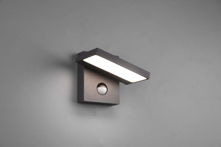 Wandlamp Buiten Antraciet 8W + Sensor