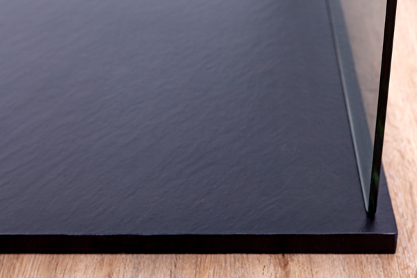 Douchebak Moby SMC mat zwart leisteenlook 160x90cm