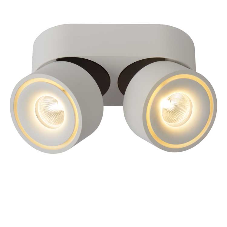 Lucide YUMIKO - Plafondspot - LED Dimb. - 2x8W 2700K - Wit