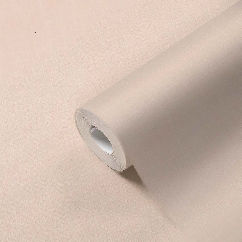 Vinyle sur papier peint intissé uni beige 0,53x10,05m