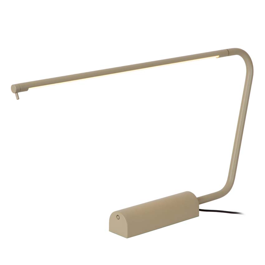 Lucide MADISON - Bureaulamp - LED Dim to warm - 1x6,5W 2600K/2800K - Taupe