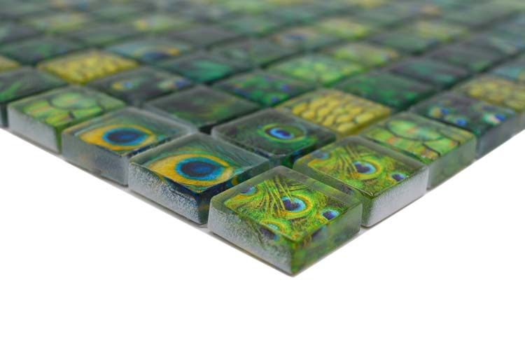 Mosaïque Crystal Wildlife Small vert brillant 29,8x29,8cm