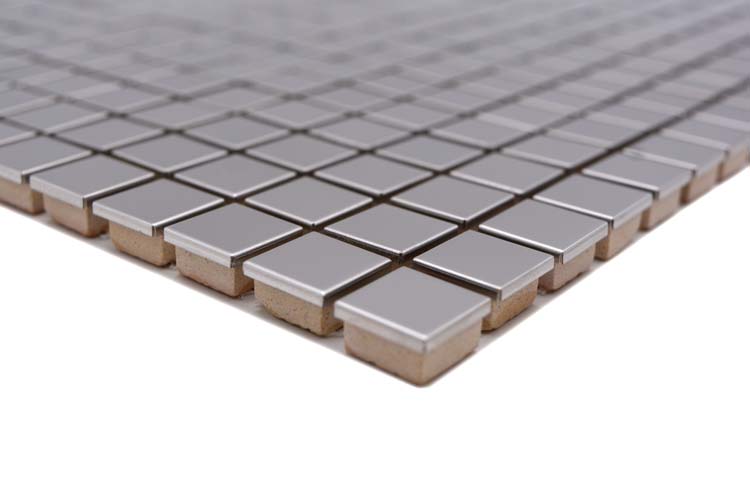 Mosaïque rectangle argent brillant 30x30cm