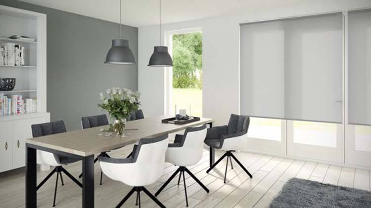 Store enrouleur translucide 90x190 cm gris clair