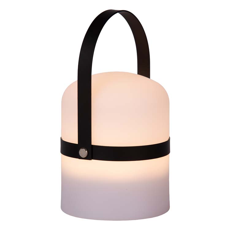 Lampe de table Extérieur - Ø 10 cm - LED Dim. - 1x0,3W 3200K - IP44 - 3 StepDim - Blanc Noir