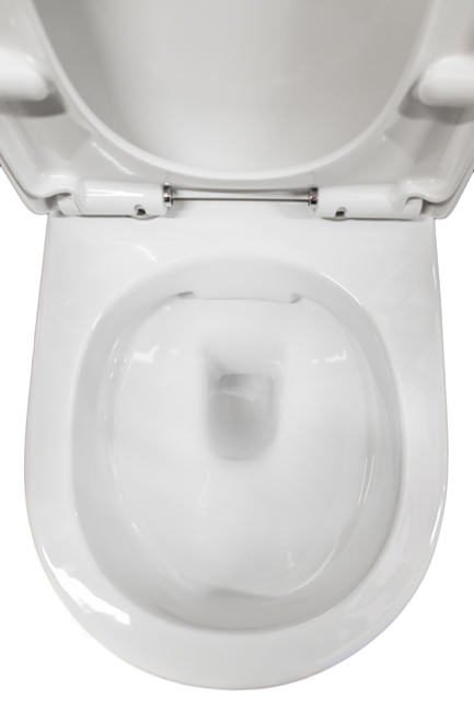 Toilette suspendue Gary sans rebord blanche raccourcie