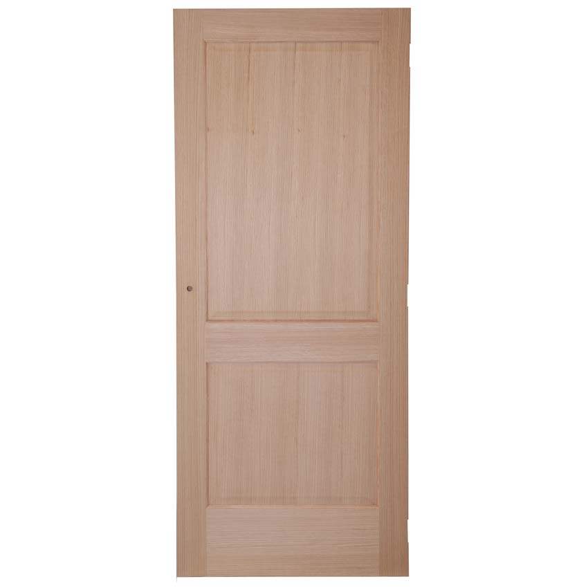 Porte intérieure complète Chambord placage chêne 201,5x73cm aggloméré tubulaire réversible + châssis 16,5cm