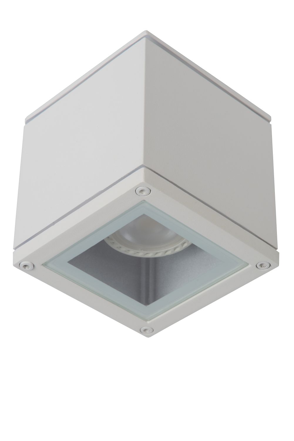 Plafondlamp badkamer - wit - vierkant - Gu10 - 50W - IP65