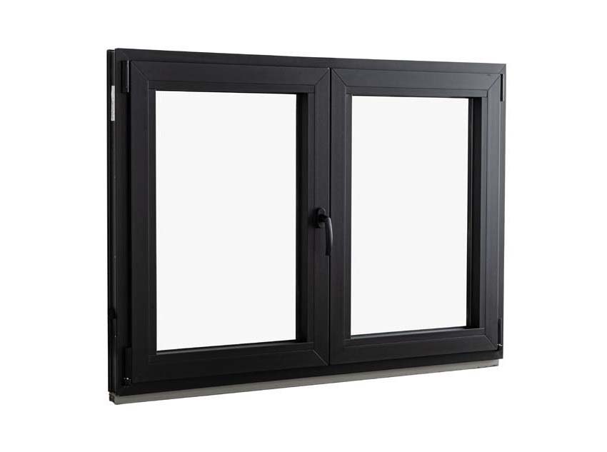 Châssis oscillo+oscillo-battant pvc Deceuninck Elegant noir/blanc G
