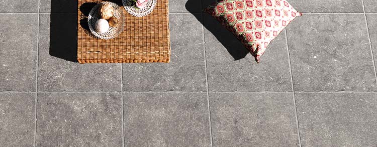 Dalle de terrasse Belchateau gris 60x60x1,8cm