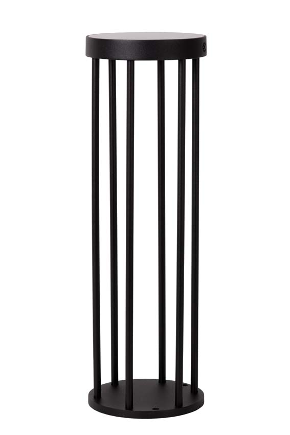 Borne extérieur Solar Eon - noir - Ø16cm - 1x2W - 2850K/3150K - IP54 - détecteur jour/nuit