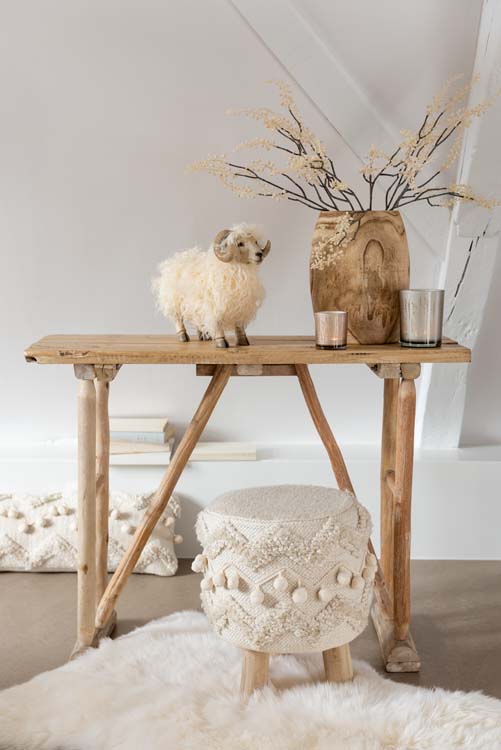 Tapis de mouton blanc 110x70 cm
