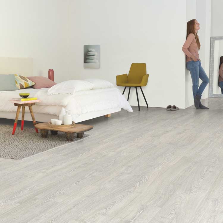 Laminaat Quick-Step Impressive 8mm klassieke patina eik grijs 138x19cm