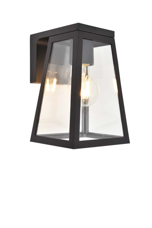 Eclairage extérieur lampe murale noir solar E27 2700K 200 lumen