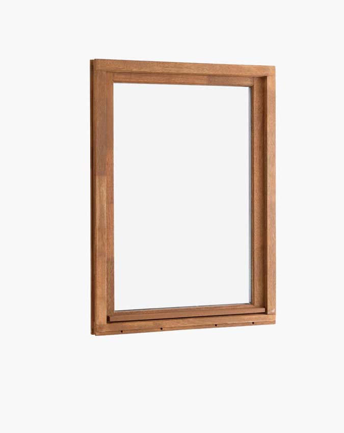 Houten draairaam 1-vleugel Meranti Trae 55mm naturel 750 x 1000 mm L
