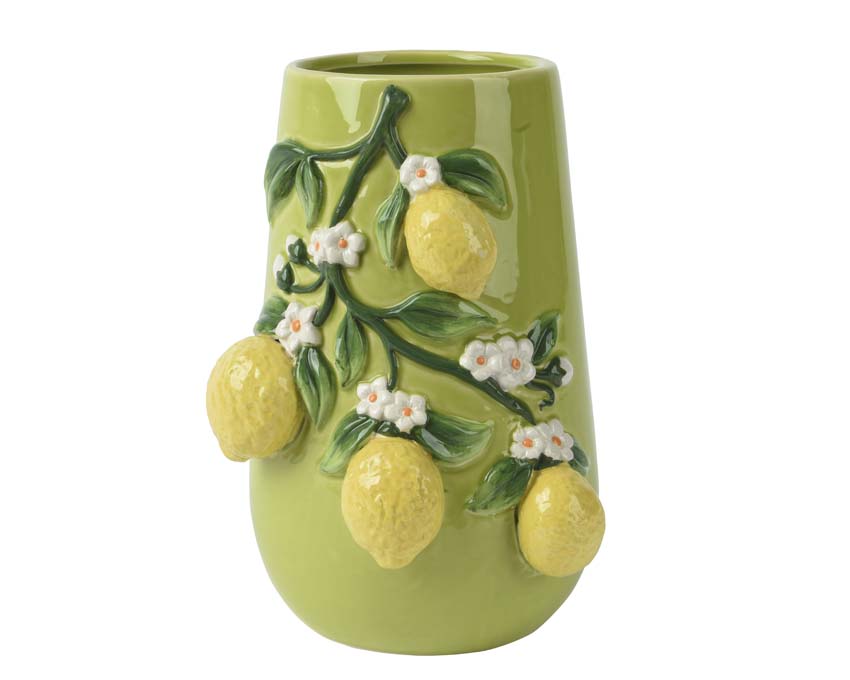 Vase Fruity citron dolomite vert 22cm