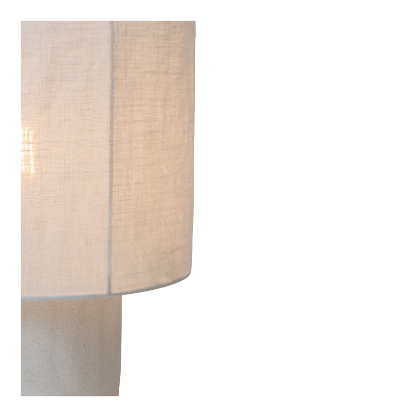 Lucide Essential Tissaja - Lampe de table - Ø20cm - 1xE14 - Blanc