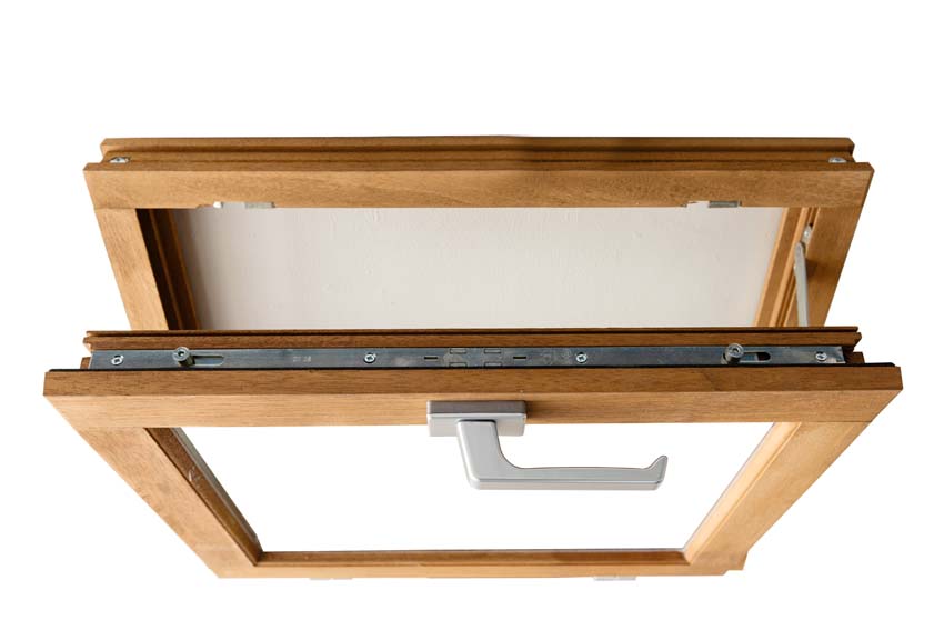 Fenêtre abbatant en bois Meranti Trae 55mm naturel 600 x 500 mm