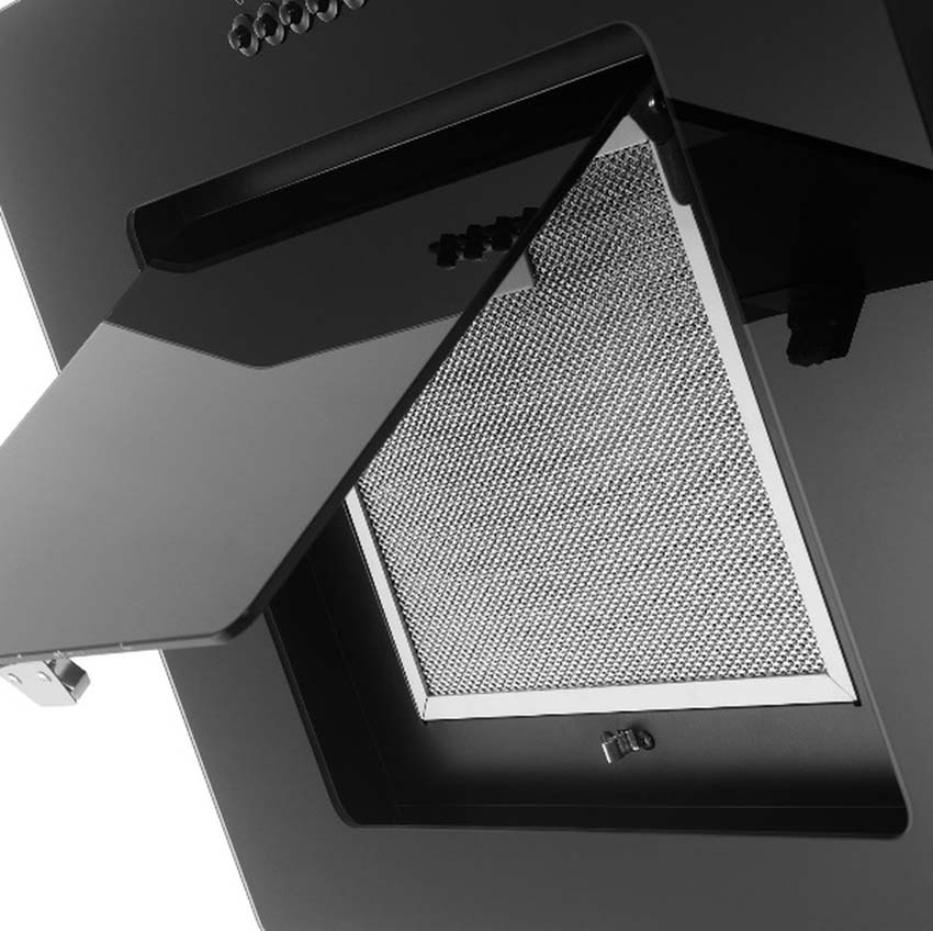 Schouwdampkap 60cm zwart