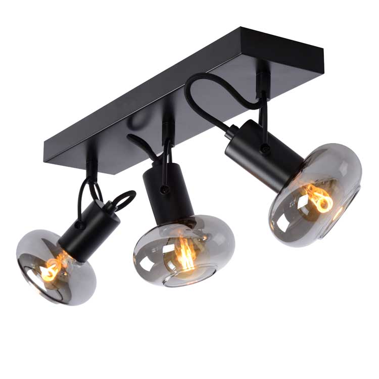 Lucide MADEE - Spot plafond à 3 spots - E14 - Noir
