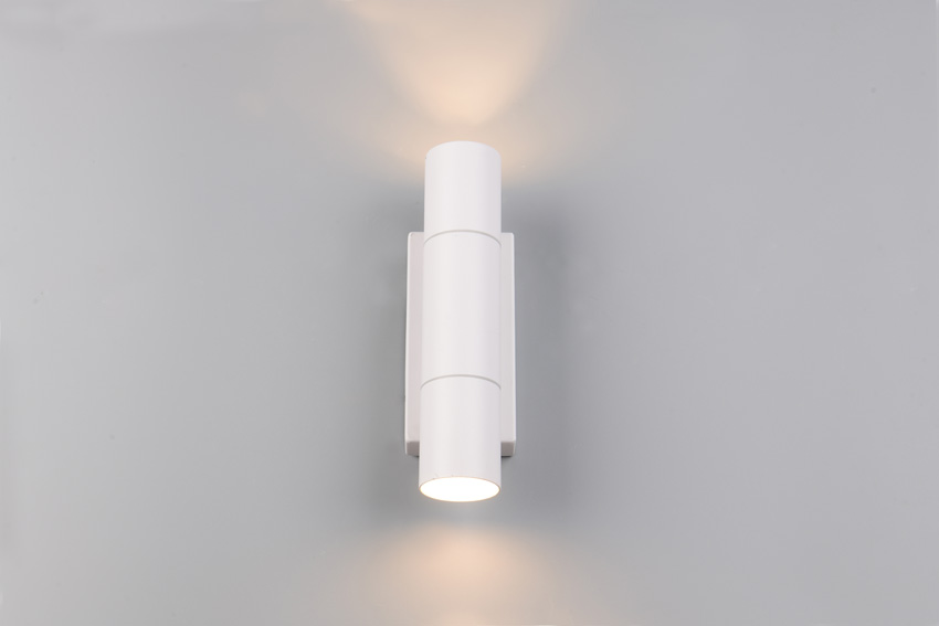 Wandlamp - wit - 7,5x23x8,5cm - dimbaar - GU10 MR11 - 2x10W