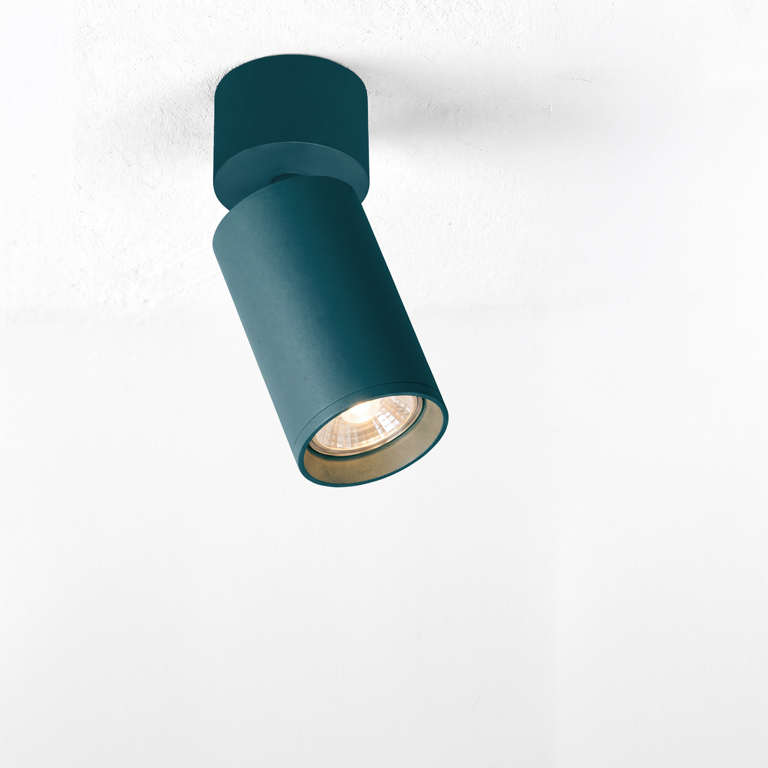 Opbouwspot - petroleumblauw - Ø5,2xH12,5cm - GU10 - 1 lichtbron - 2700K - incl. LED