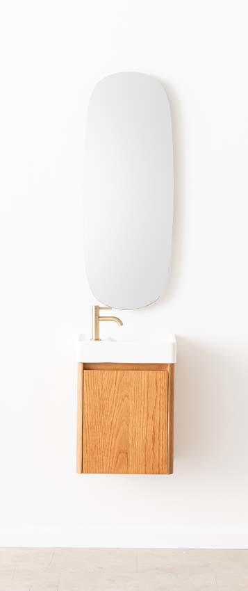 Miroir Fendi ovale LED + anti-buée 38x100cm