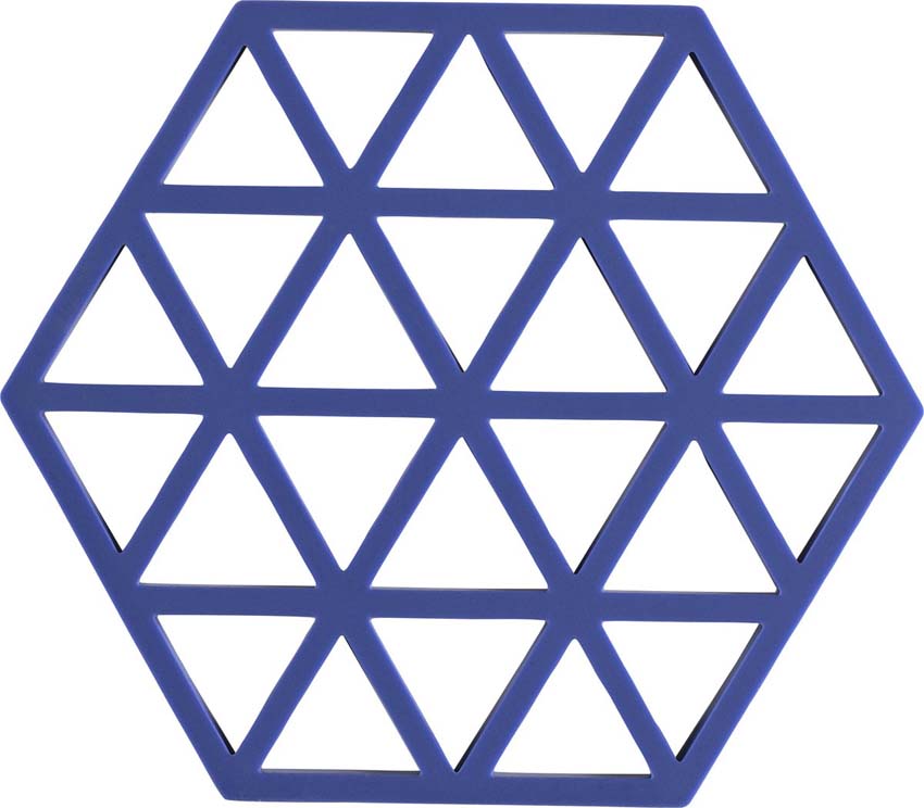 Dessous de plat Zone triangles indigo 16 x 14 cm