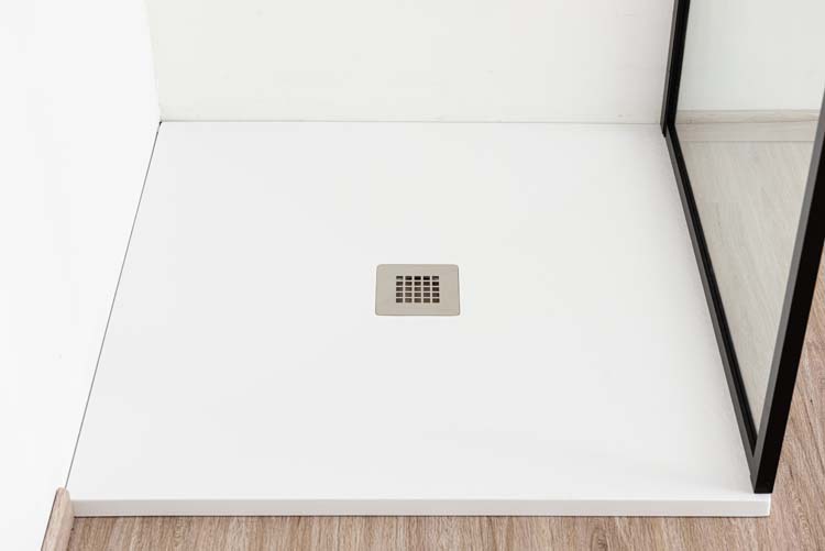 Paroi de douche Umi profile noire 90x200cm avec barre