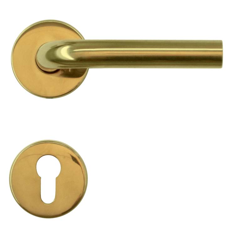 Poignée de porte lucera 19mm titanium rosace cylindre