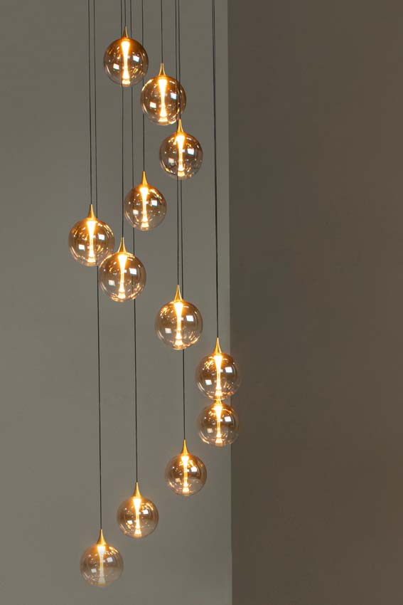 GISELA - Hanglamp - Ø 61 cm - LED Dimb. - 12x3,6W 2700K - Amber