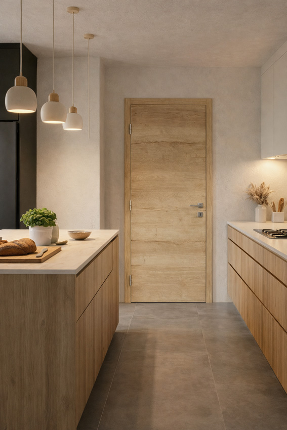 Complete binnendeur Nature Wood 201,5x83cm tubespaan omkeerbaar + deurkast 16,5cm