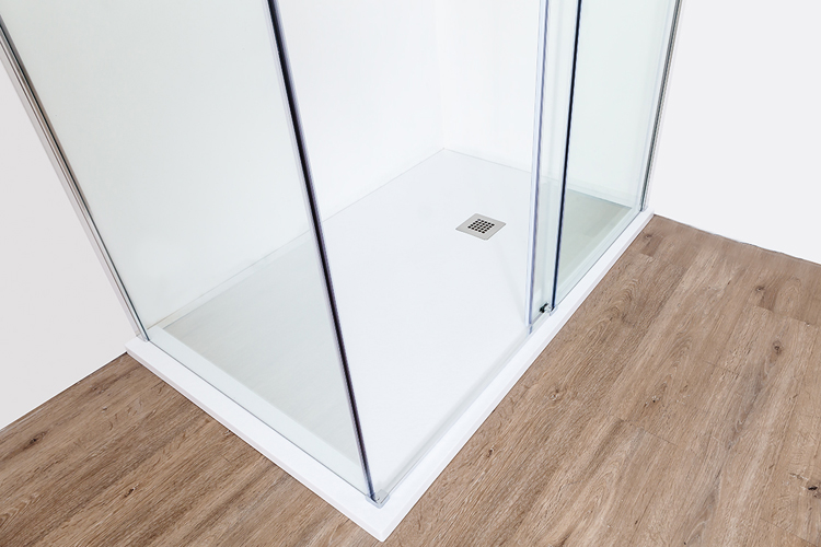 Douchebak Minimalism composiet met gelcoat wit 140x90cm