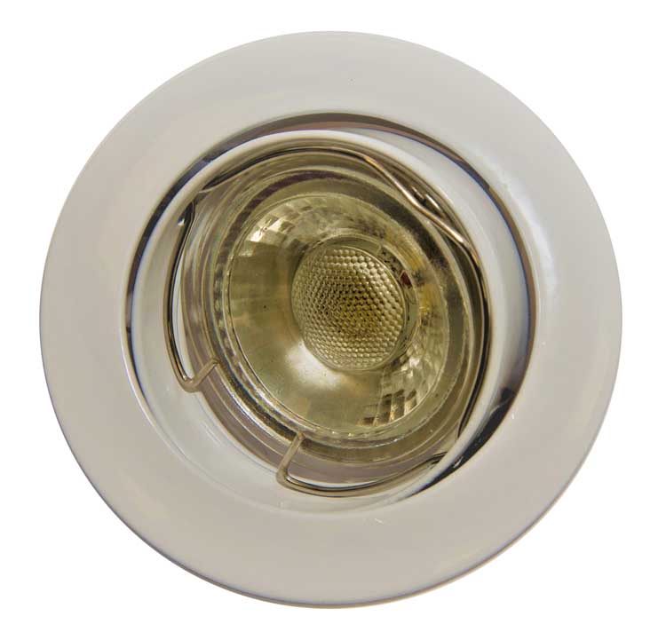 Spot encastrable rond blanc orientable GU10